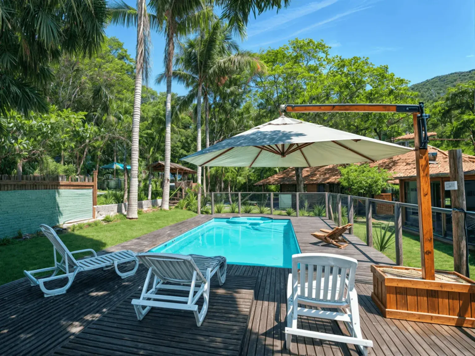 Foto da piscina do Sítio
